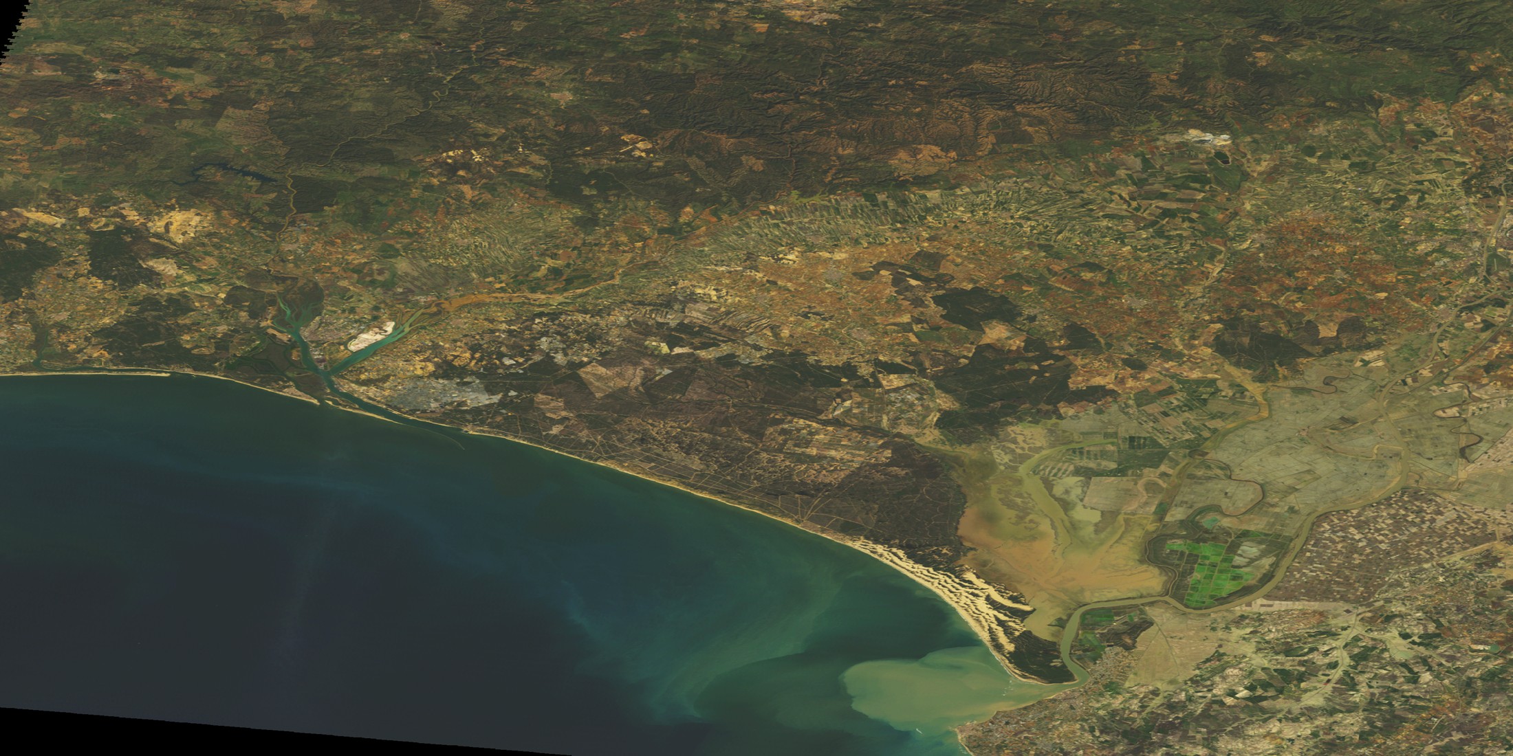 Doñana basin, Landsat 5 February 1997 and Sentinel-2 January 2024